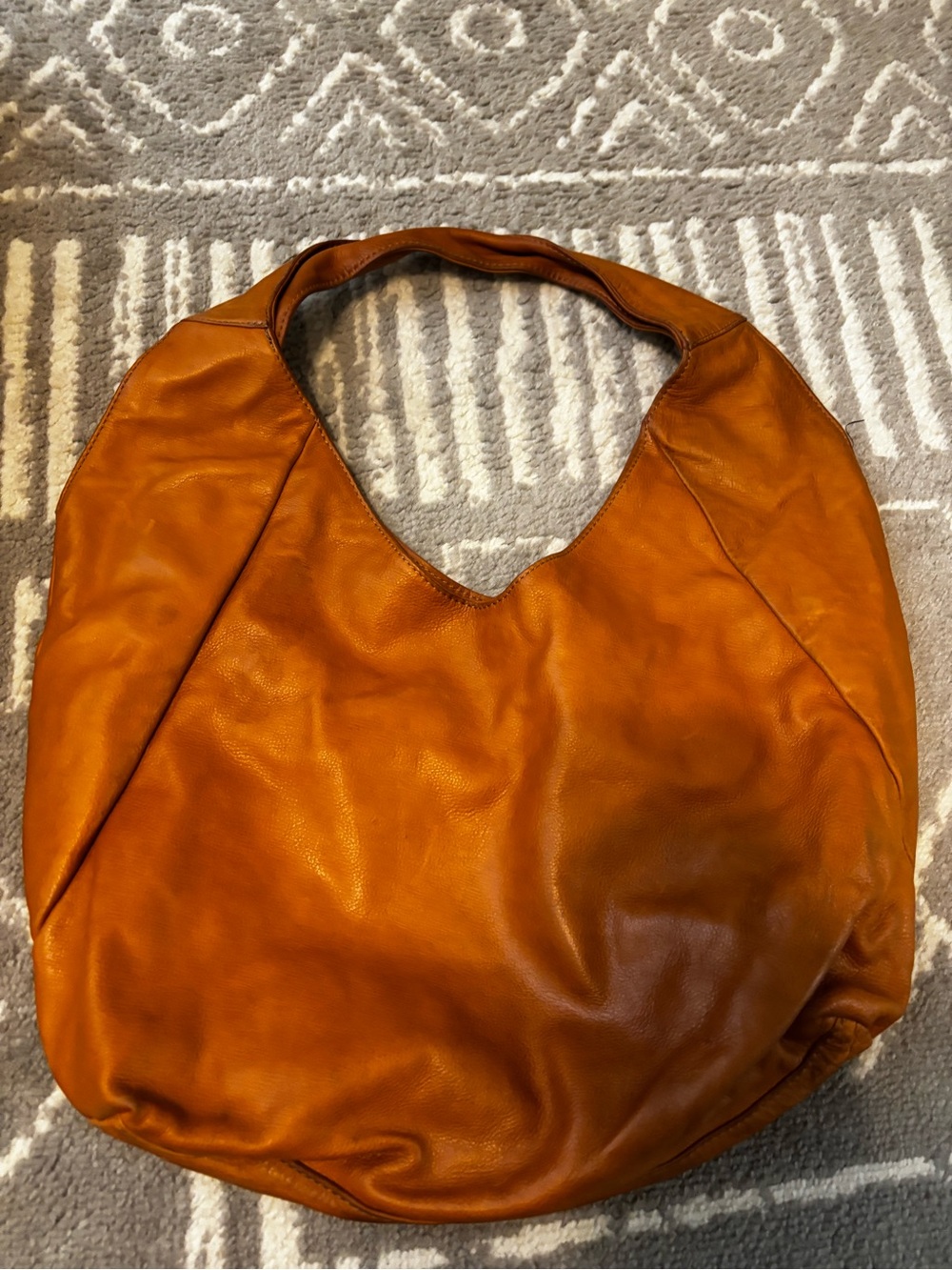 Tan Italian Leather Hobo